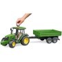 Bruder tractor John Deere 5115M cu remorca basculabila